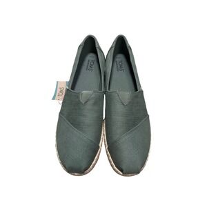 TOMS Womens Alpargata‎ Platform Rope Espadrille Flats Bonsai Green Size 11